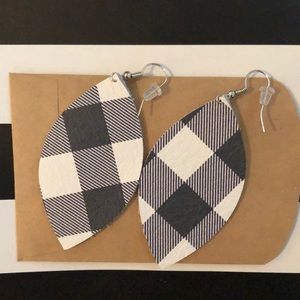 Real leather earrings